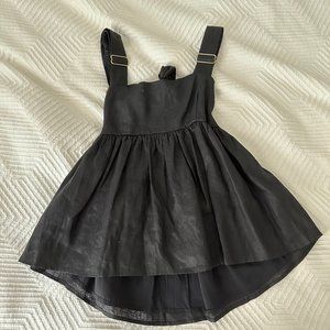 Dissh NWT black linen babydoll top